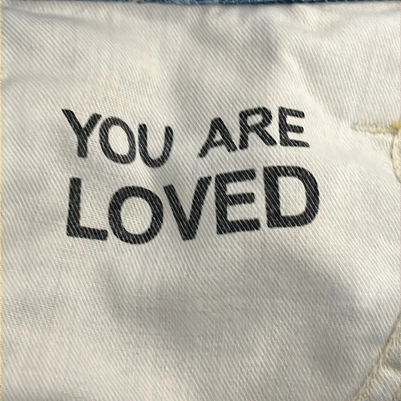 AMO Loverboy Ribbon Button Fly Cotton Cropped Jeans - Size 26 - Picture 8 of 9